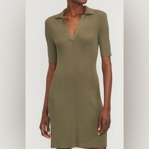 Everlane Ribbed Short Sleeve Polo Dress